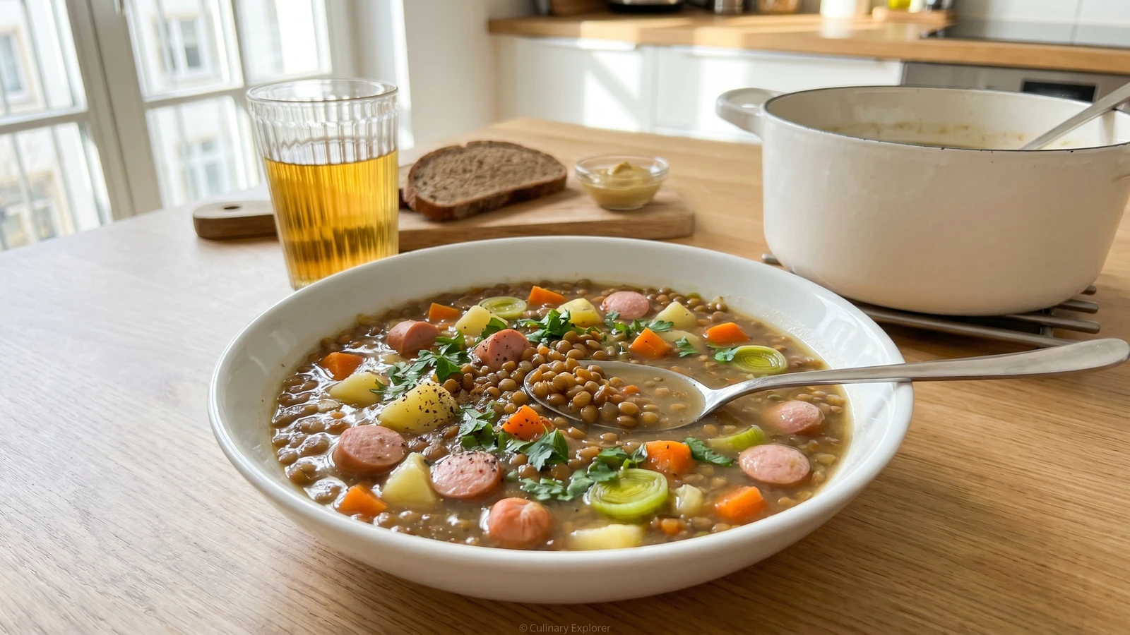 Frankfurter Linsensuppe mit Würstchen