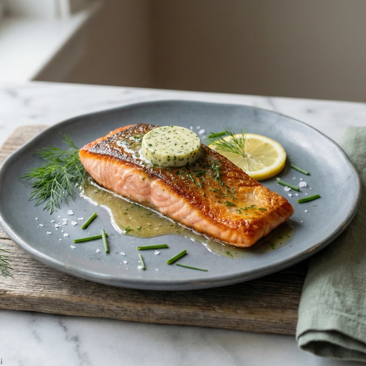 Copper River Salmon with Herb Butter