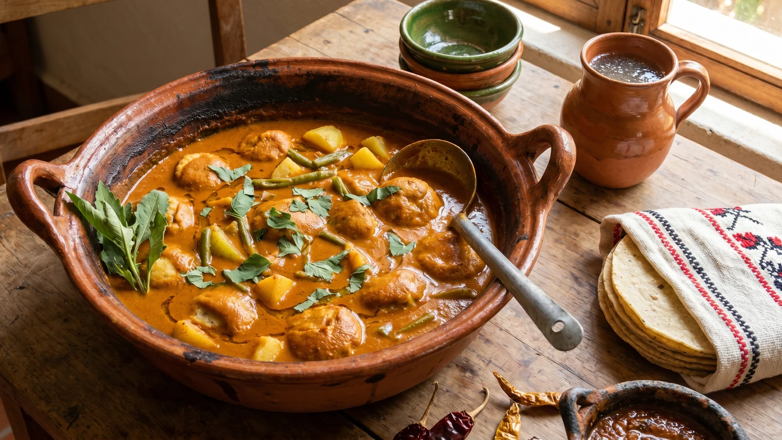 Chochoyotes en Mole Amarillo