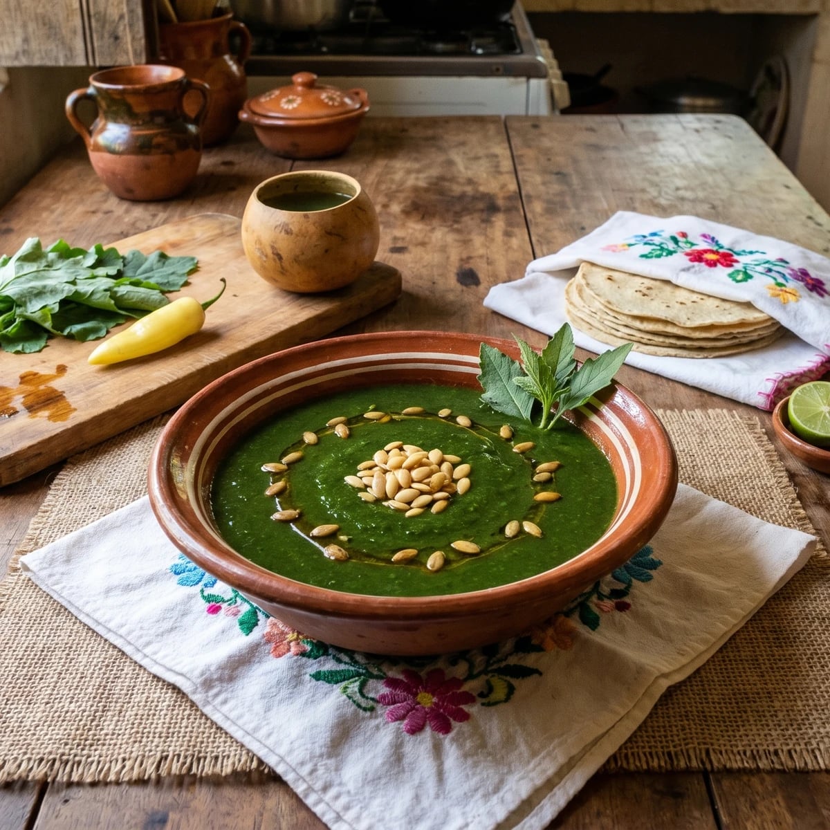 Sopa de Chaya Yucateca