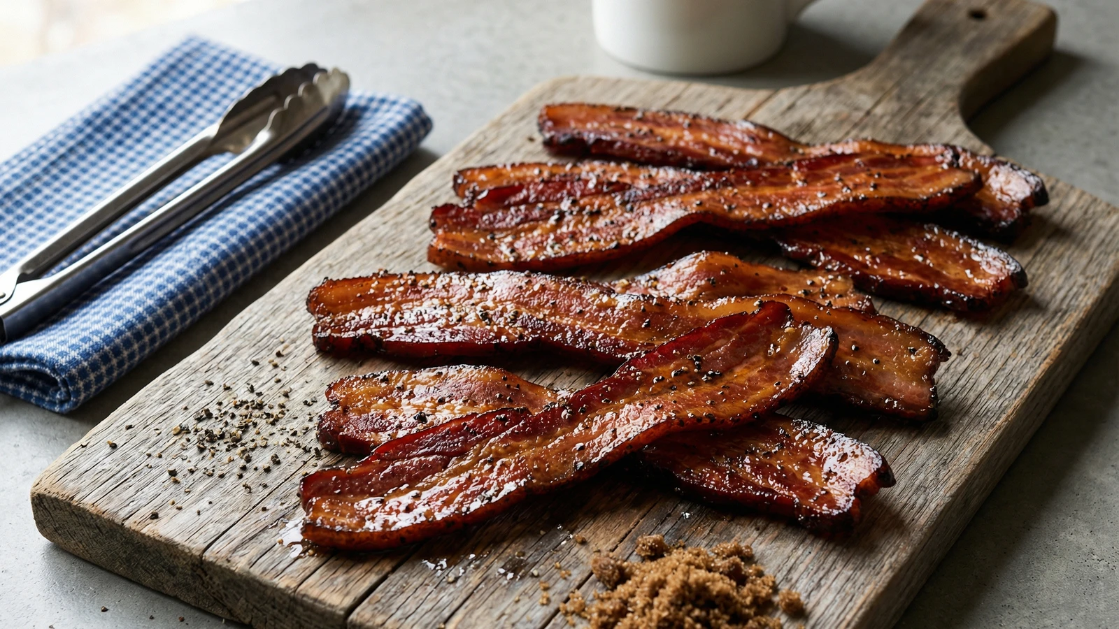 Brown Sugar and Black Pepper Bacon