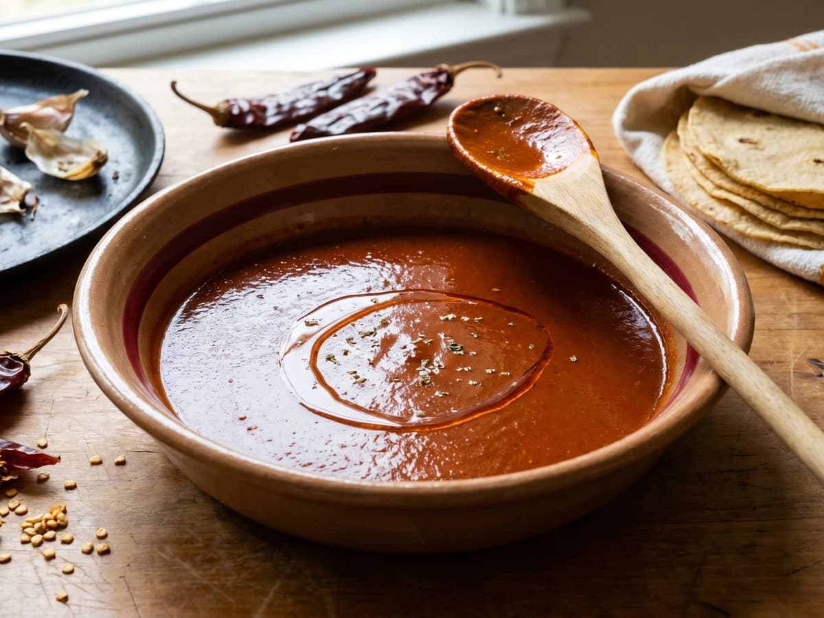 Salsa para Enchiladas Queretanas (Guajillo y Comino) - Chef Lupita