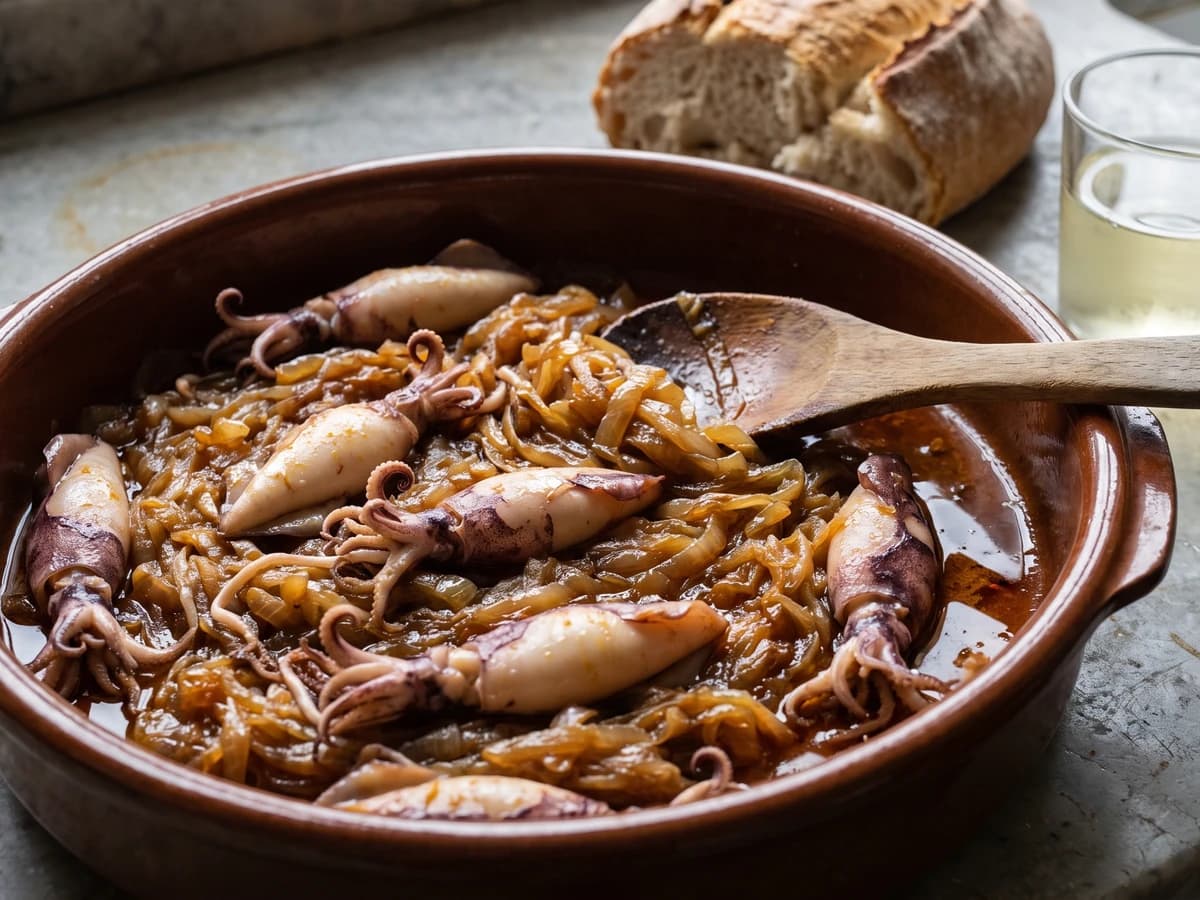 Chipirones Encebollados