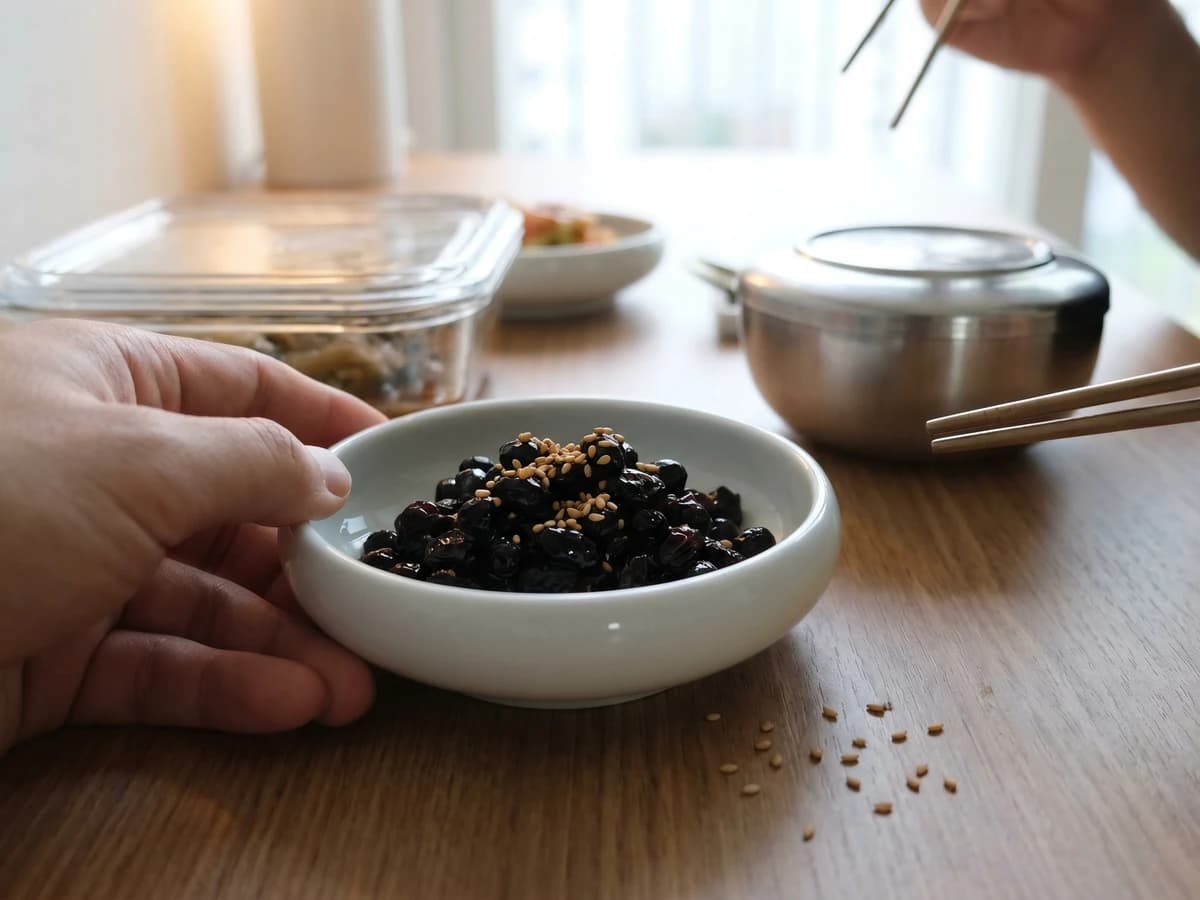 Kongjaban (콩자반, Sweet Soy-Braised Black Beans) - Chef Jeong-sun