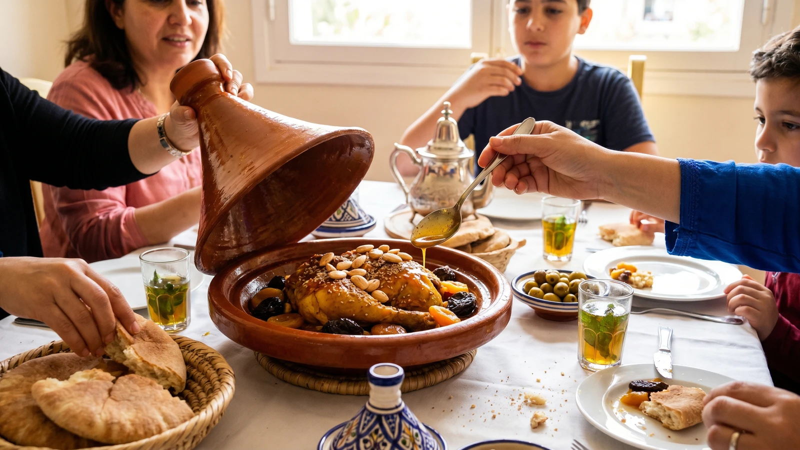 Tagine de Poulet aux Abricots et Pruneaux