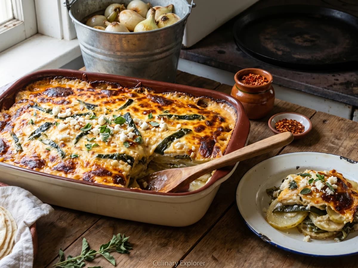 Papas Gratinadas con Rajas Sinaloenses - Chef Lupita