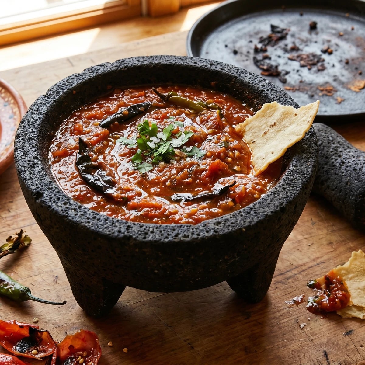 Salsa Molcajeteada para Tlayudas