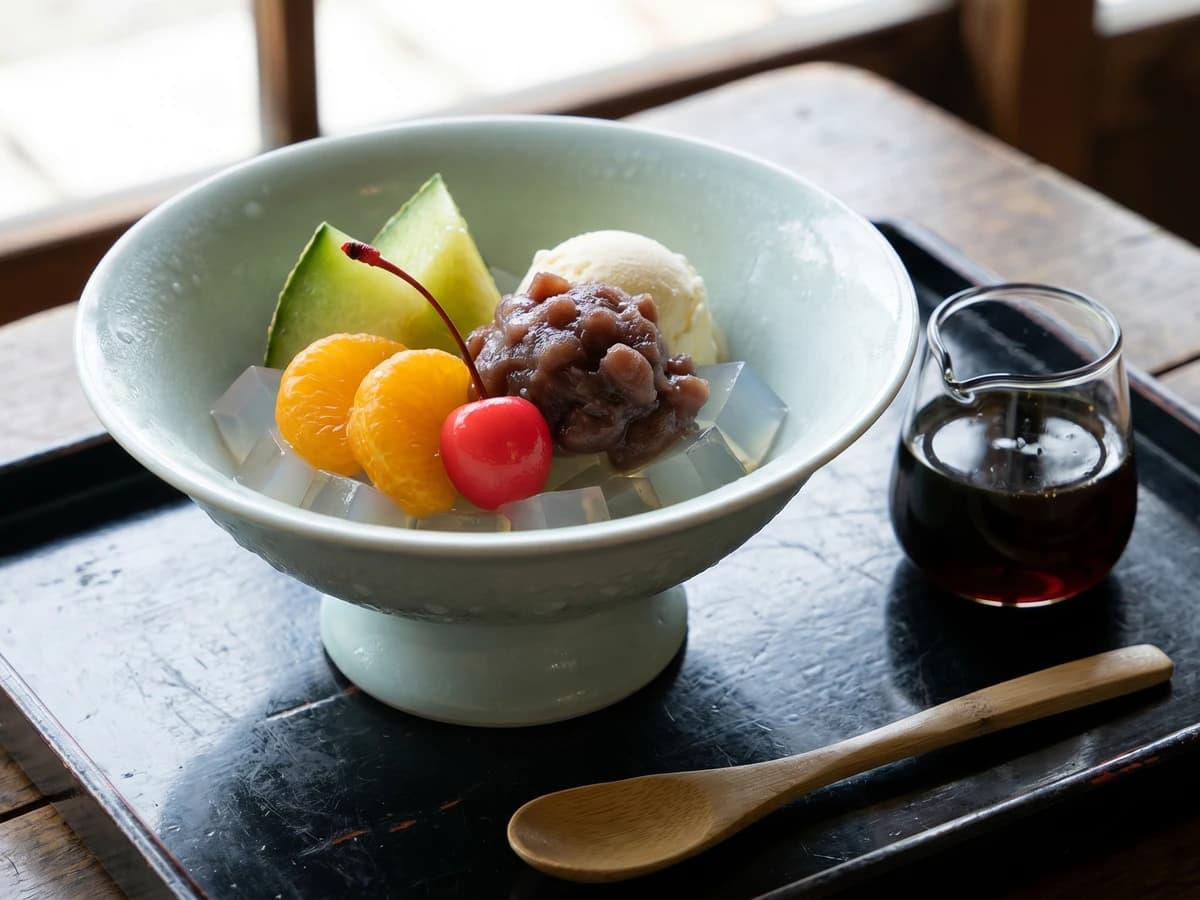 Cream Anmitsu (クリームあんみつ, Kurīmu Anmitsu) - Chef Takumi