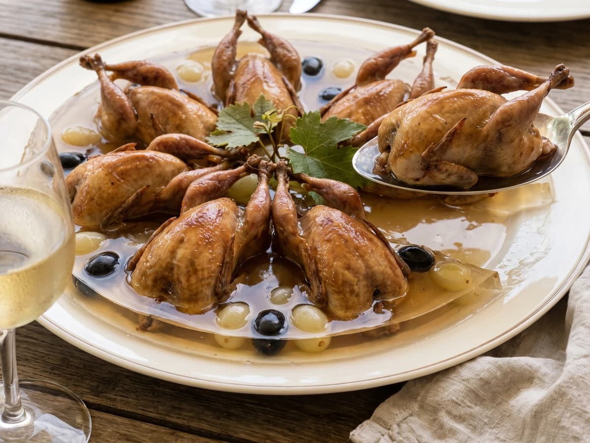 Cailles à la Vendangeuse - Chef Juliette