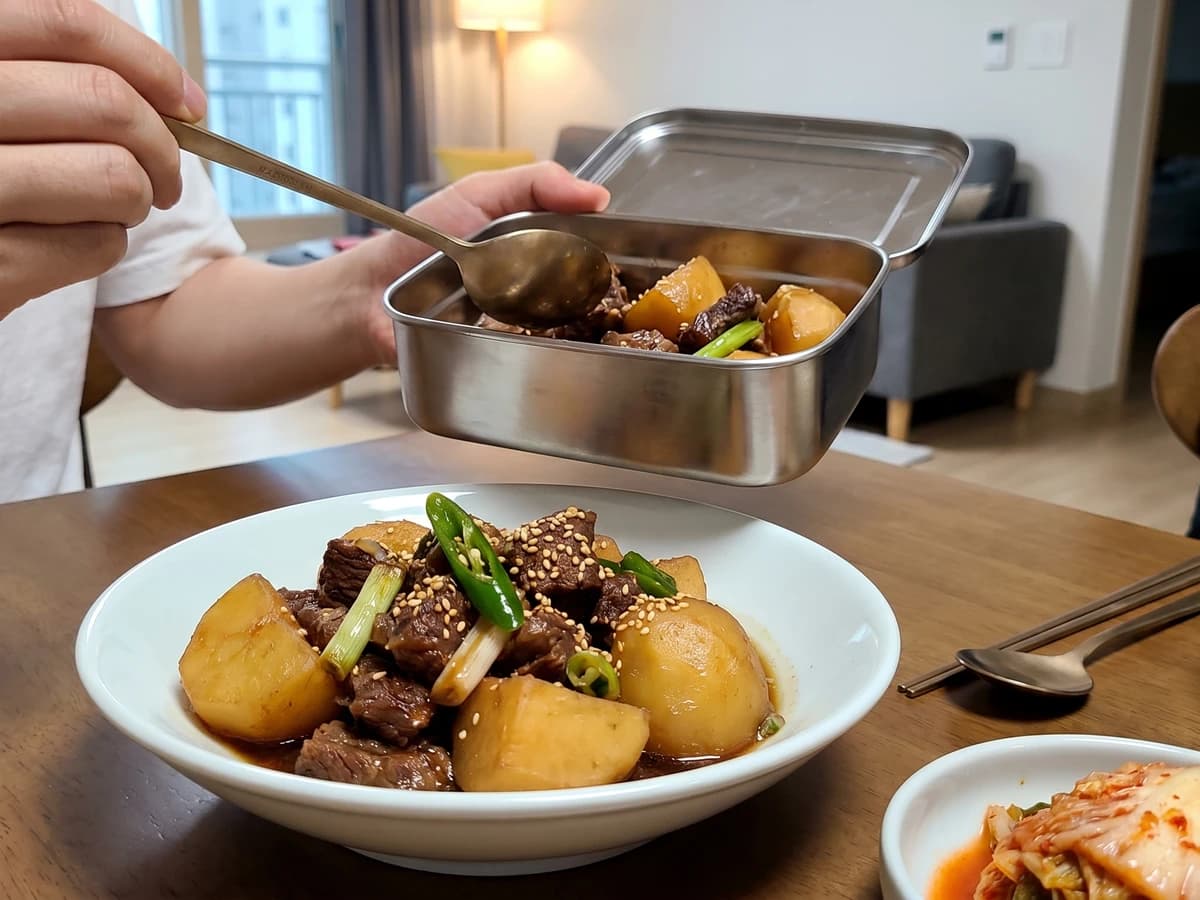 Sogogi-gamja-jorim (Beef and Potato Soy Braise) - Chef Jeong-sun