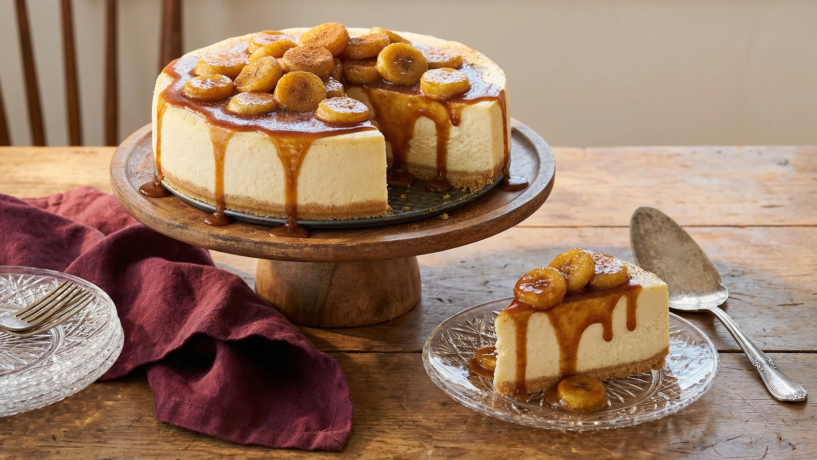 Bananas Foster Cheesecake