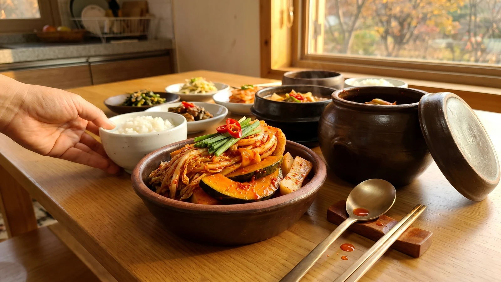 Neulgeun-hobak-kimchi (Aged Pumpkin Kimchi)