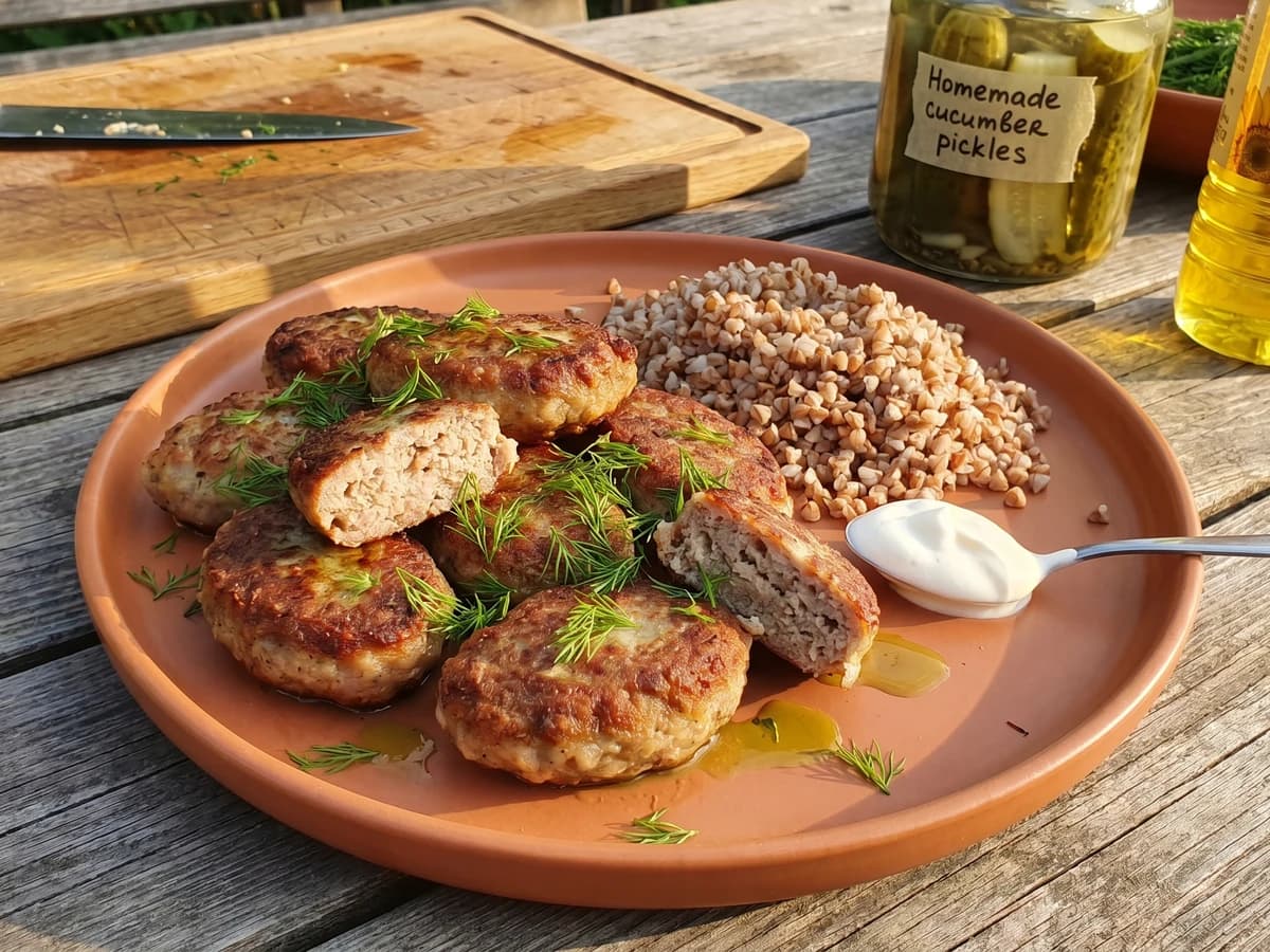 Sichenyky (січеники, hand-chopped pork patties) - Chef Lesia