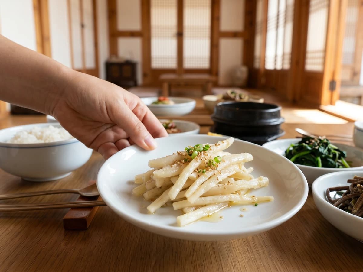 Doraji-namul (Sautéed Bellflower Root) - Chef Jeong-sun