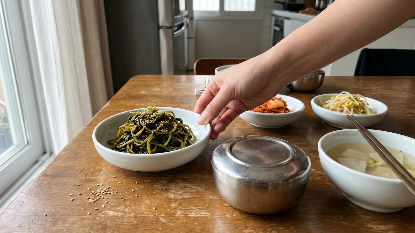Bireum-namul (Seasoned Amaranth Greens)