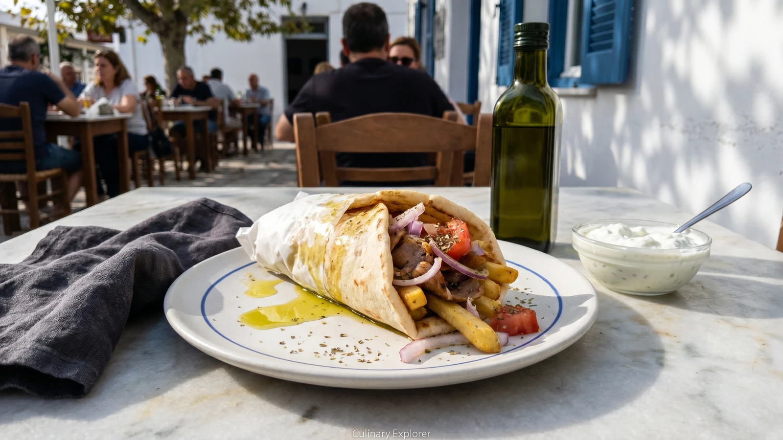 Athens-Style Pork Gyros in Pita (Γύρος Χοιρινός σε Πίτα)
