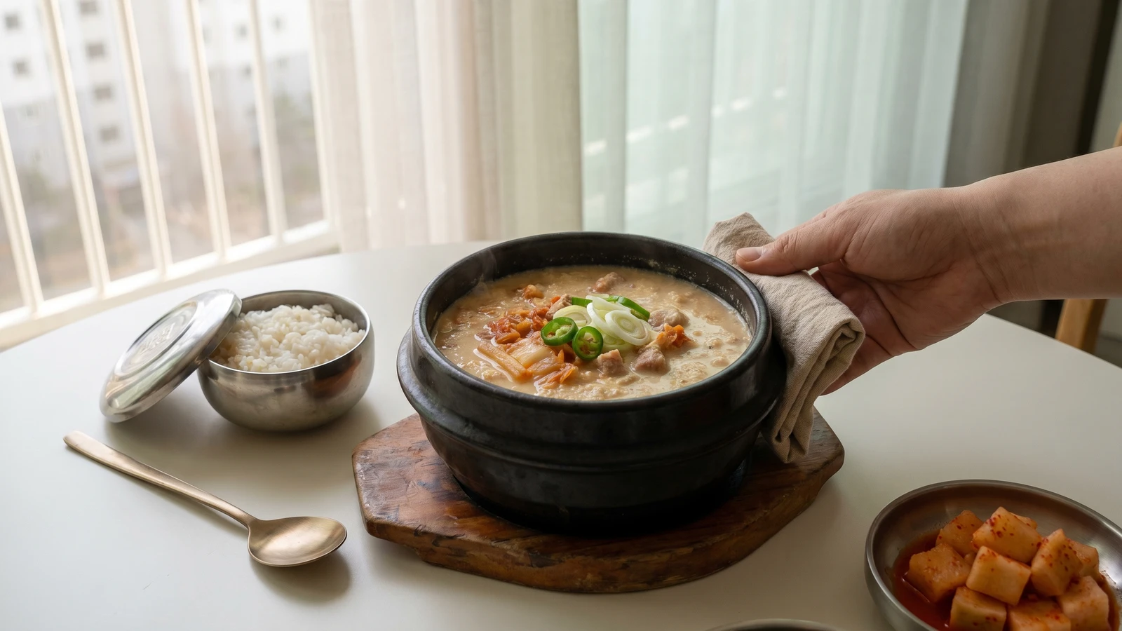 Kongbiji-jjigae (Ground Soybean Pulp Stew)