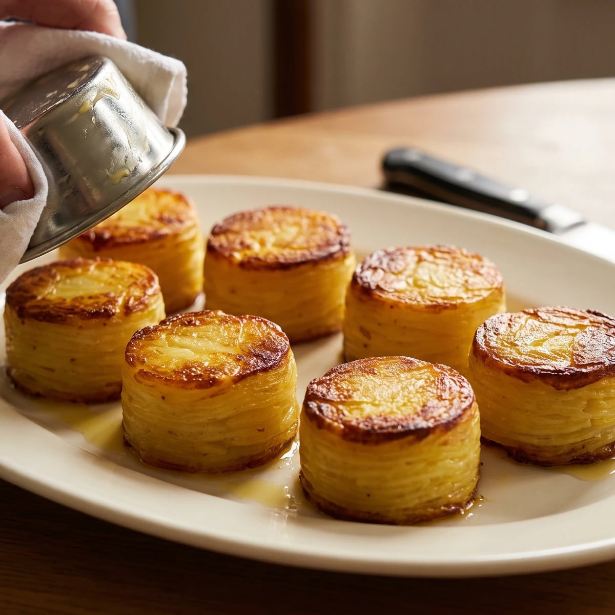 Pommes Anna for Garnishing