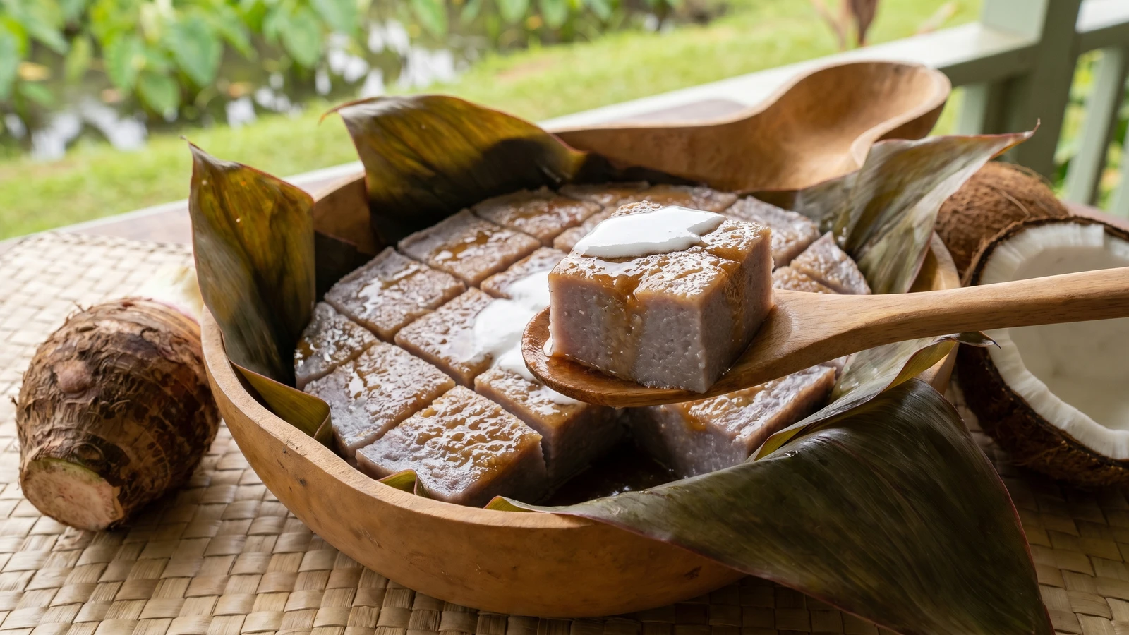Piele (Hawaiian Baked Taro-Coconut Pudding)