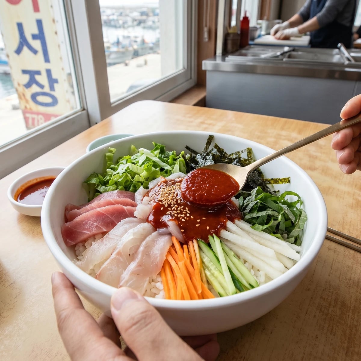 Hoedeopbap (Raw Fish Rice Bowl)