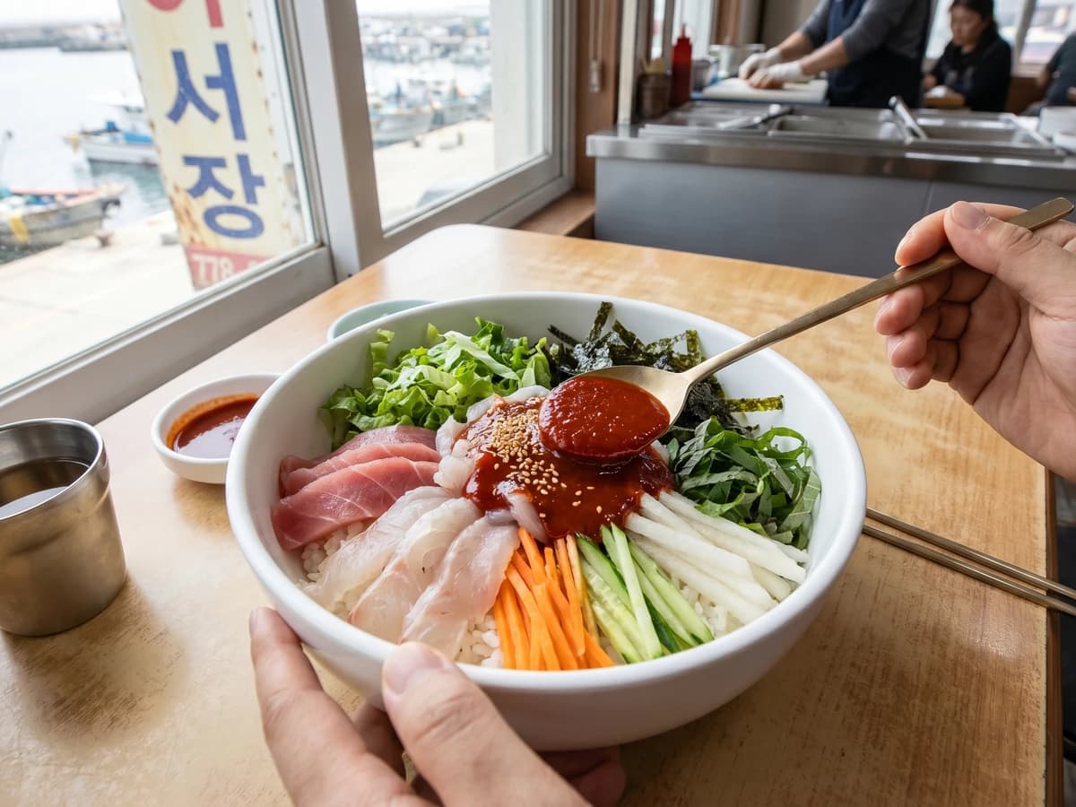 Hoedeopbap (Raw Fish Rice Bowl) - Chef Jeong-sun