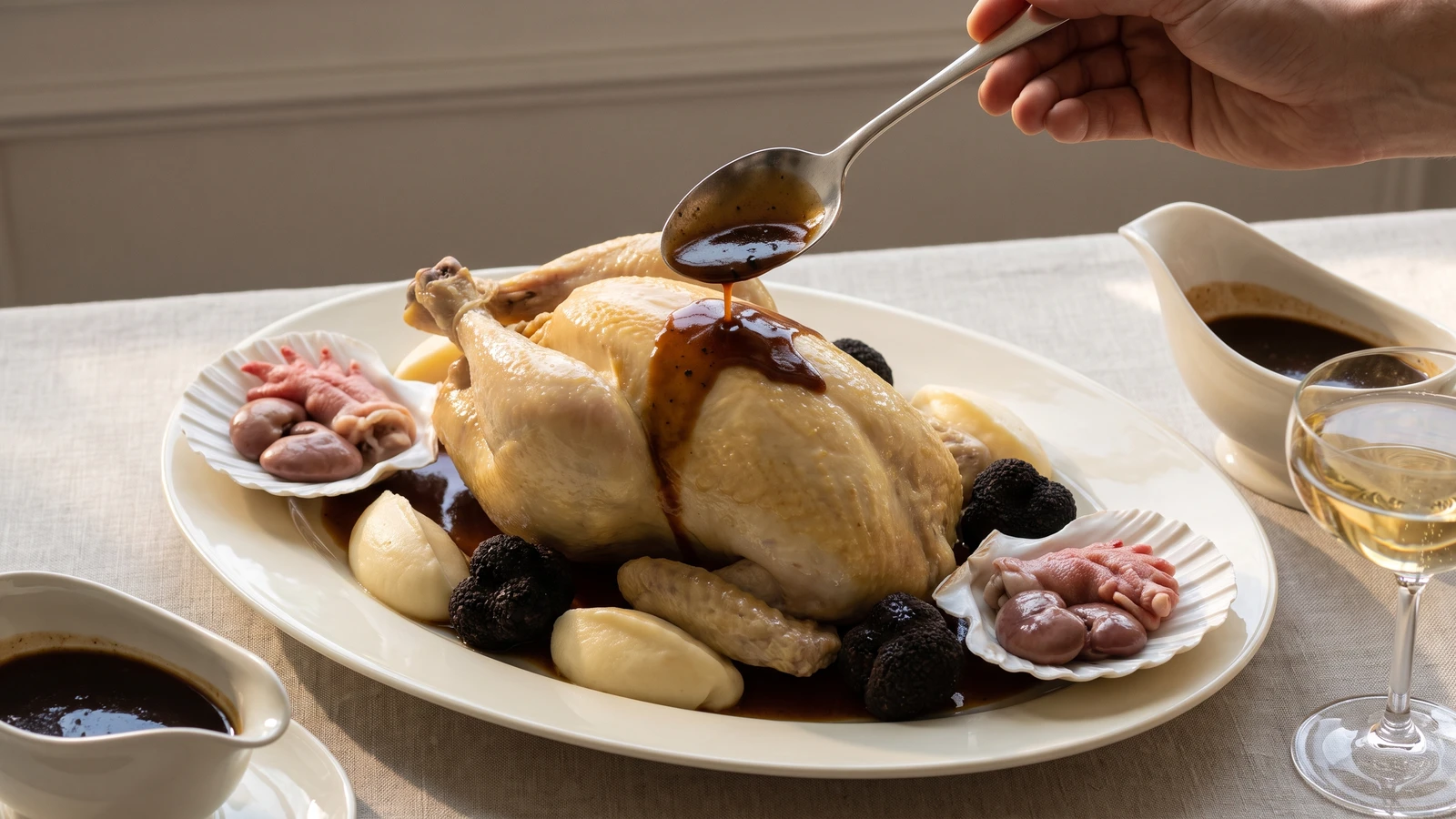 Poularde à la Lucullus