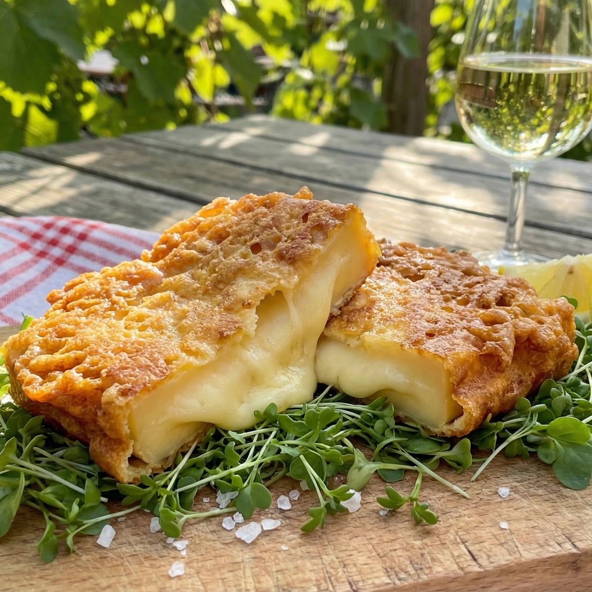 Gebackener Emmentaler im Bierteig