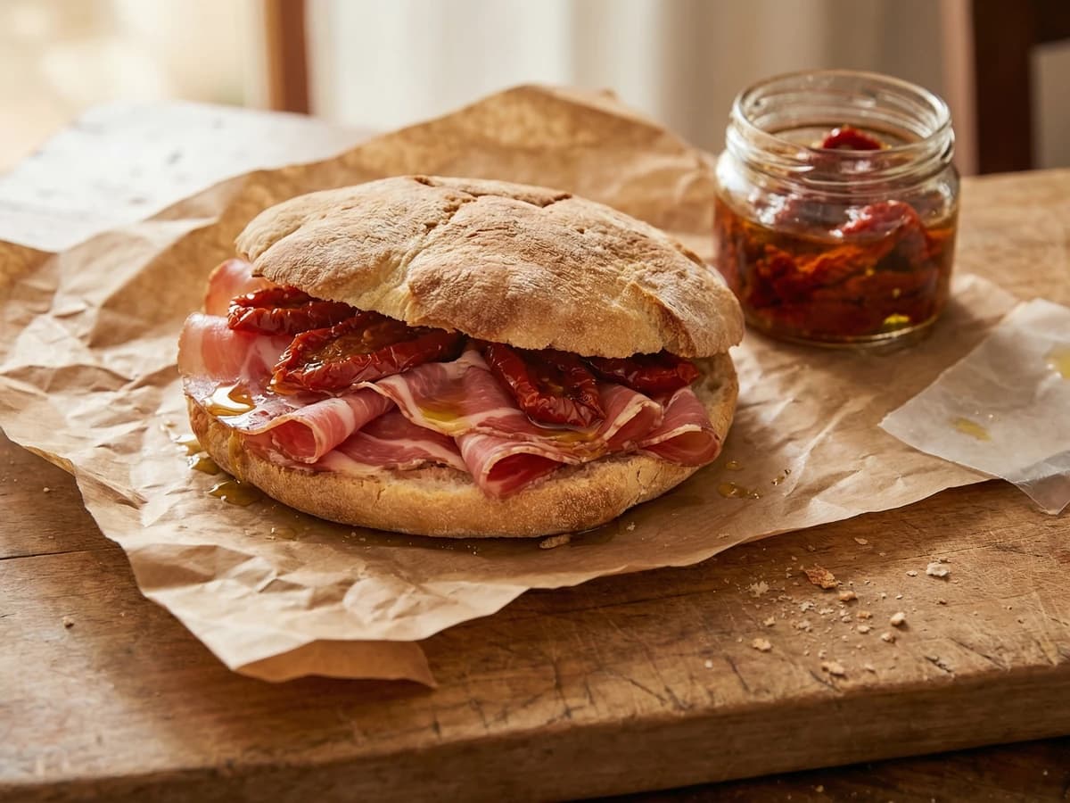 Puccia Salentina with Capocollo - Chef Graziella