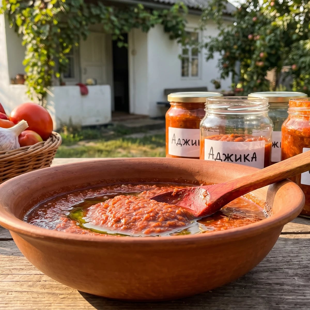 Adzhyka po-Ukrainsky (аджика, tomato-pepper relish)