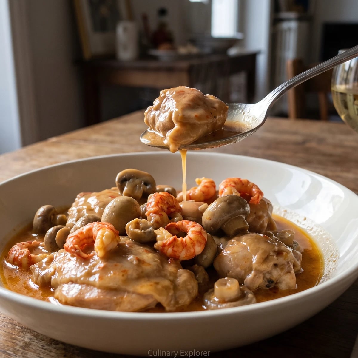 Fricassée de Poulet aux Écrevisses