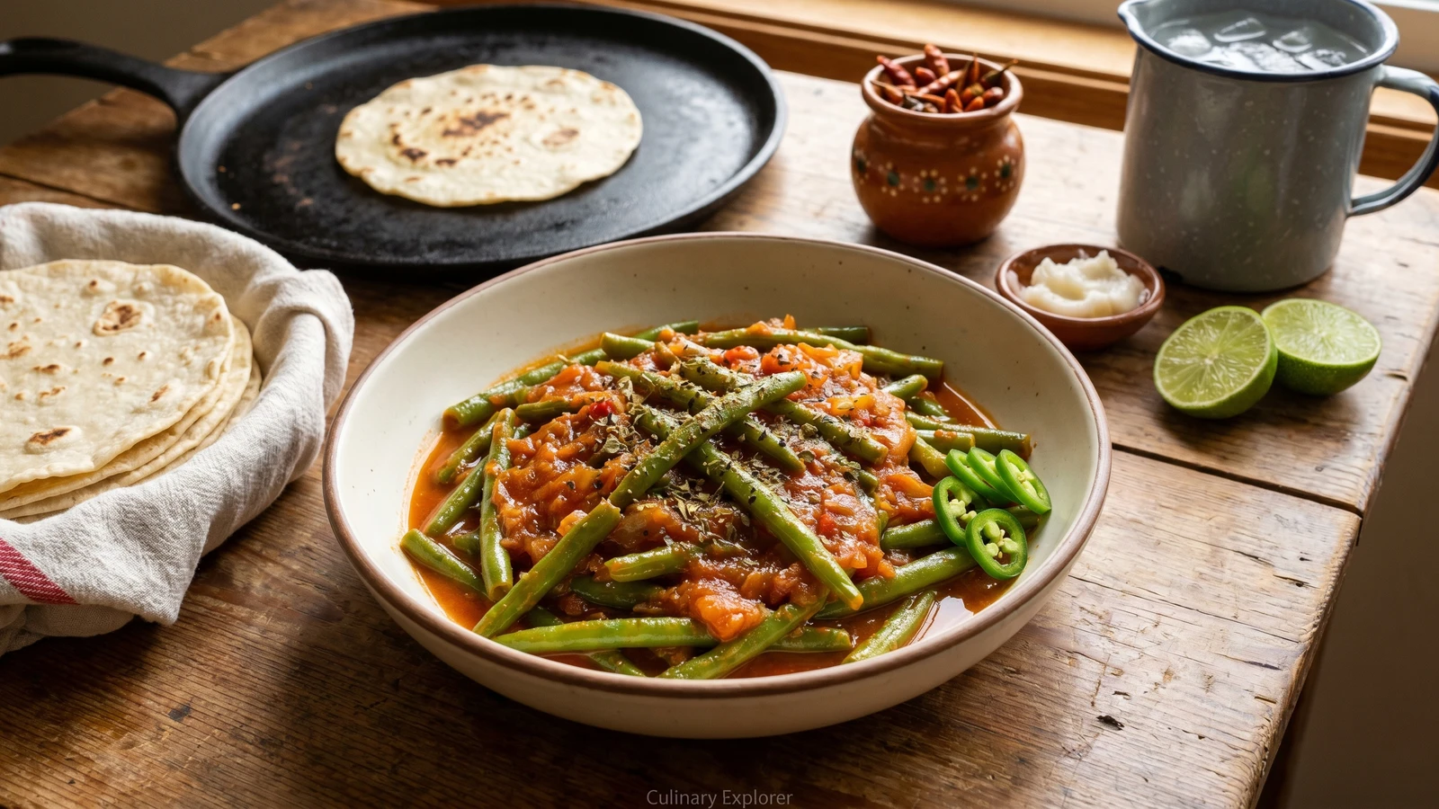 Ejotes con Tomate Sinaloenses