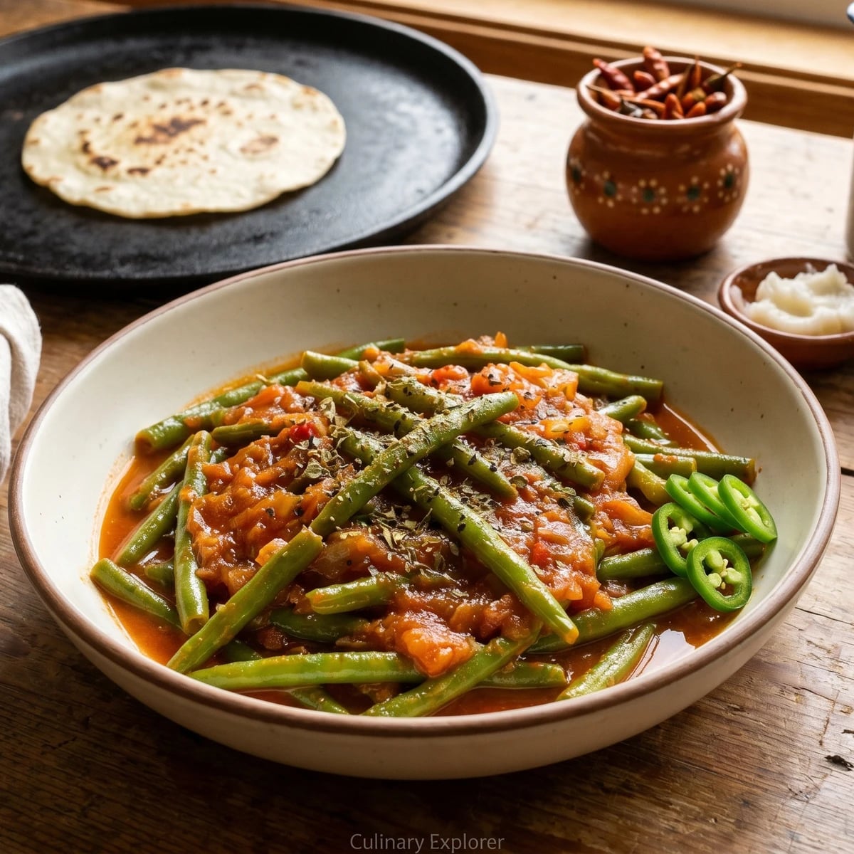 Ejotes con Tomate Sinaloenses