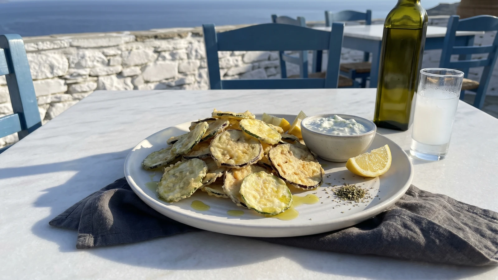 Cycladic Kolokithakia Tiganita (Κολοκυθάκια Τηγανητά)