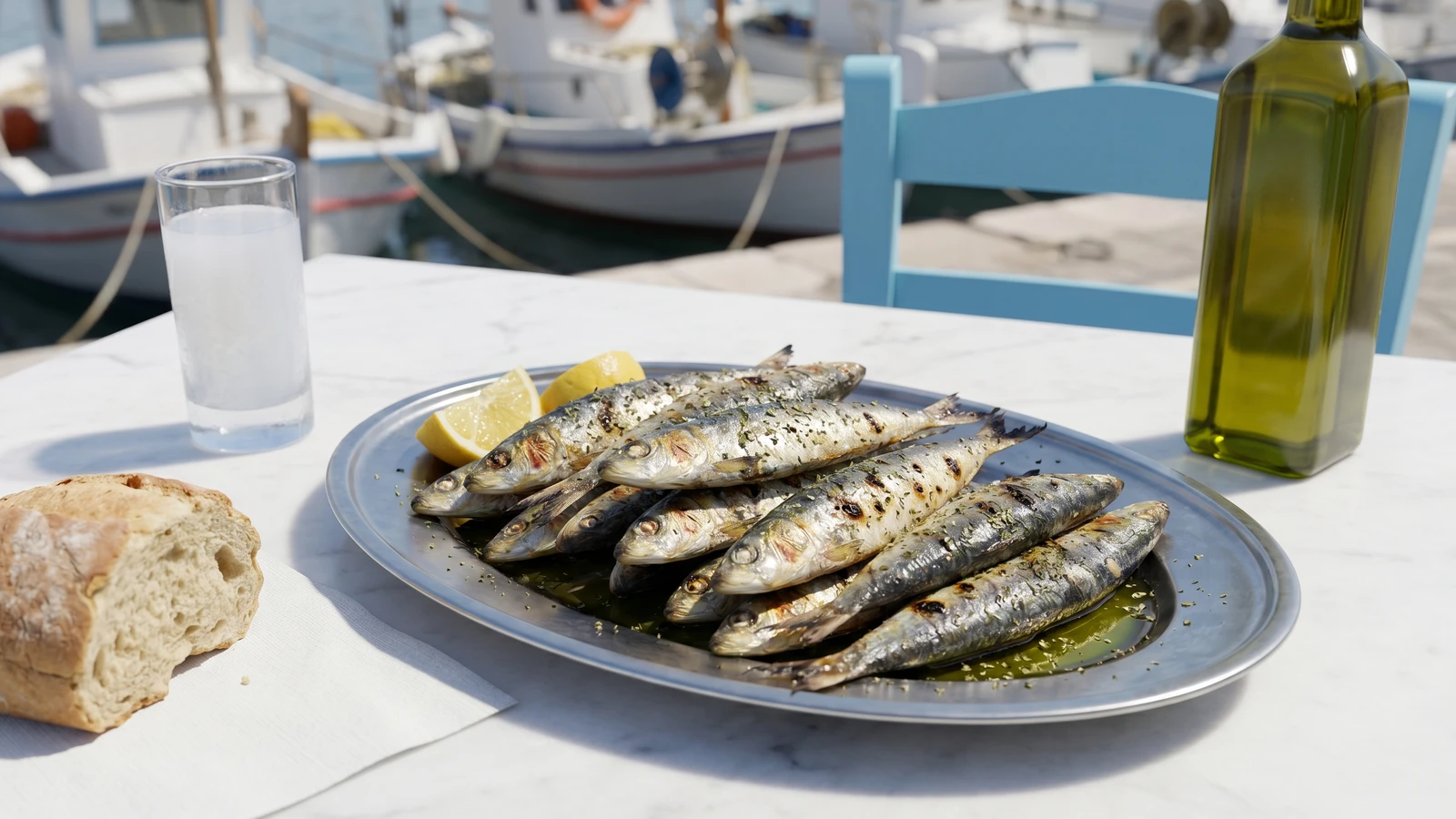 Lesvos Grilled Sardines (Σαρδέλες στη Σχάρα)