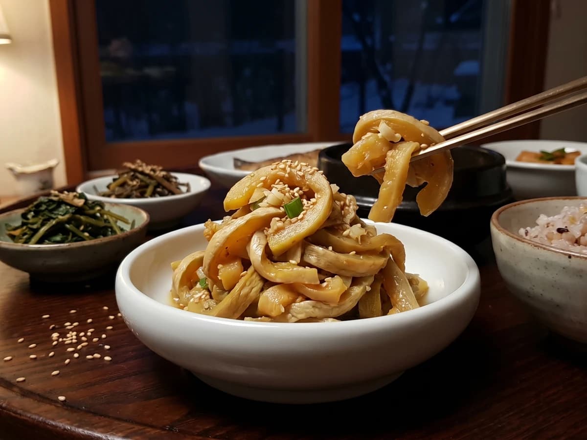Hobakgoji-namul (Seasoned Dried Squash) - Chef Jeong-sun