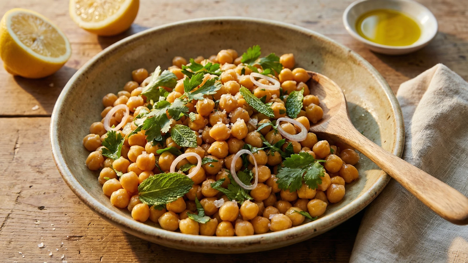 Chickpeas with Lemon and Fresh Herbs