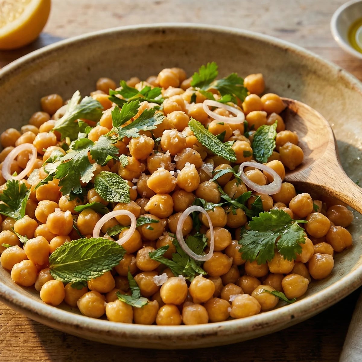 Chickpeas with Lemon and Fresh Herbs