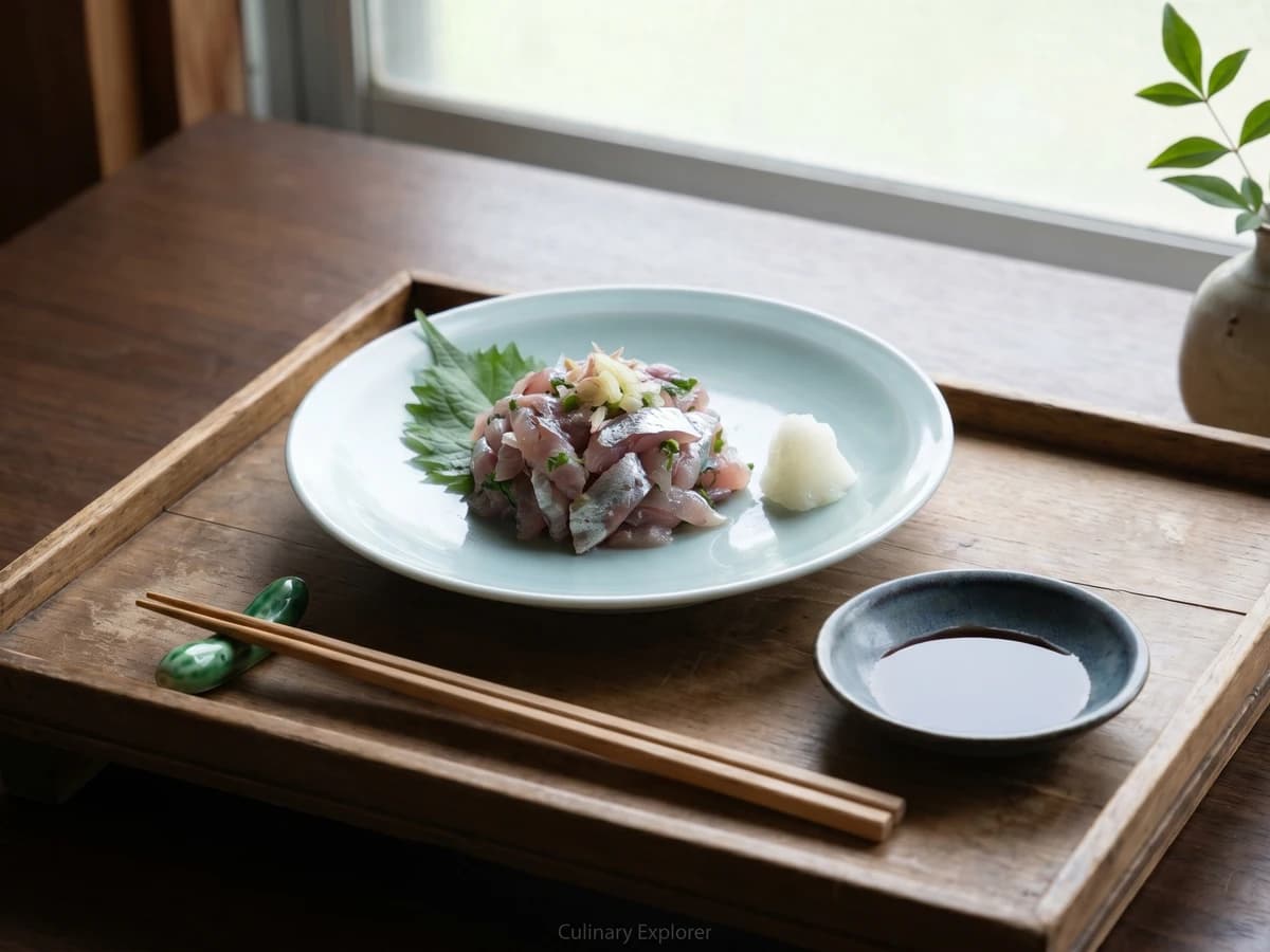 Aji no Tataki (鯵のたたき, Boso chopped horse mackerel)