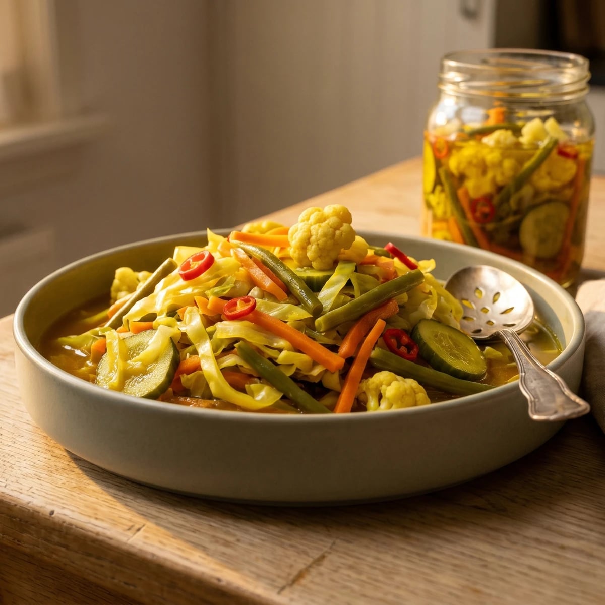 Atjar Tjampoer (Indo-Dutch Mixed Pickle)