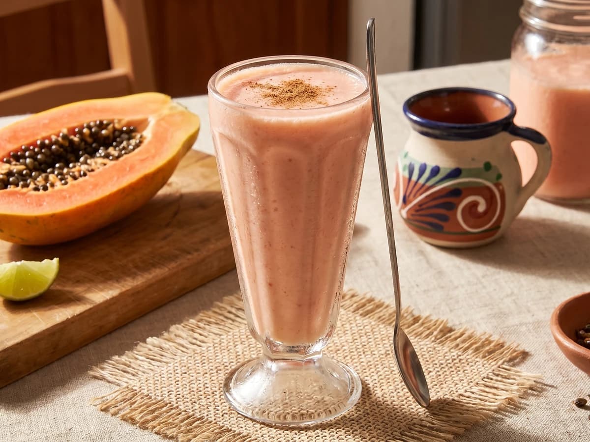 Licuado de Papaya Yucateco - Chef Lupita