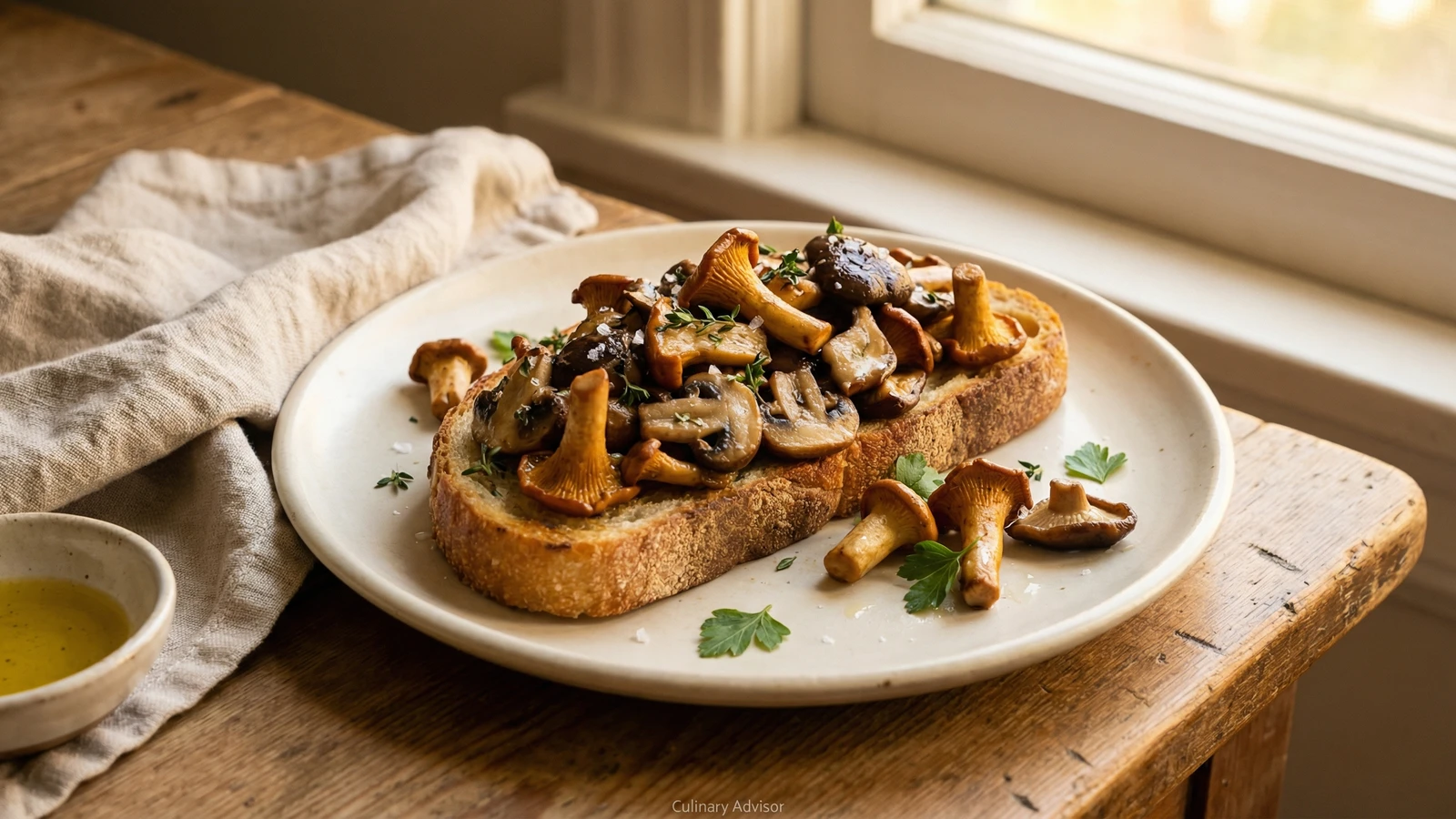 Wild Mushroom Toast with Fresh Thyme