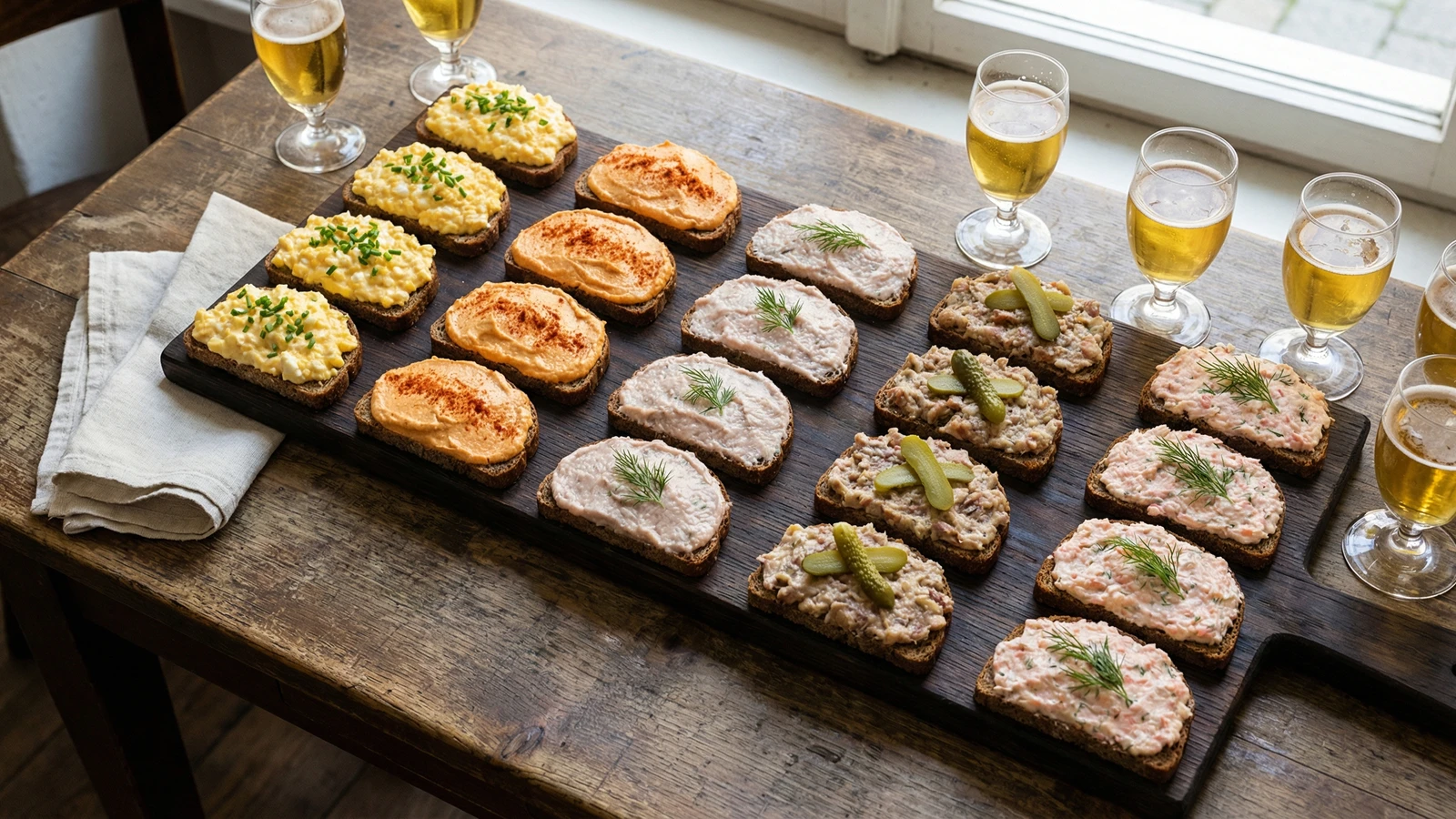 Trześniewski Brötchen (Viennese Mini Open-Faced Sandwiches)