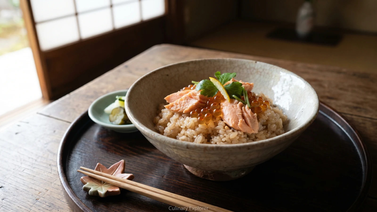 Salmon and Roe Rice (はらこ飯, Harako-meshi)