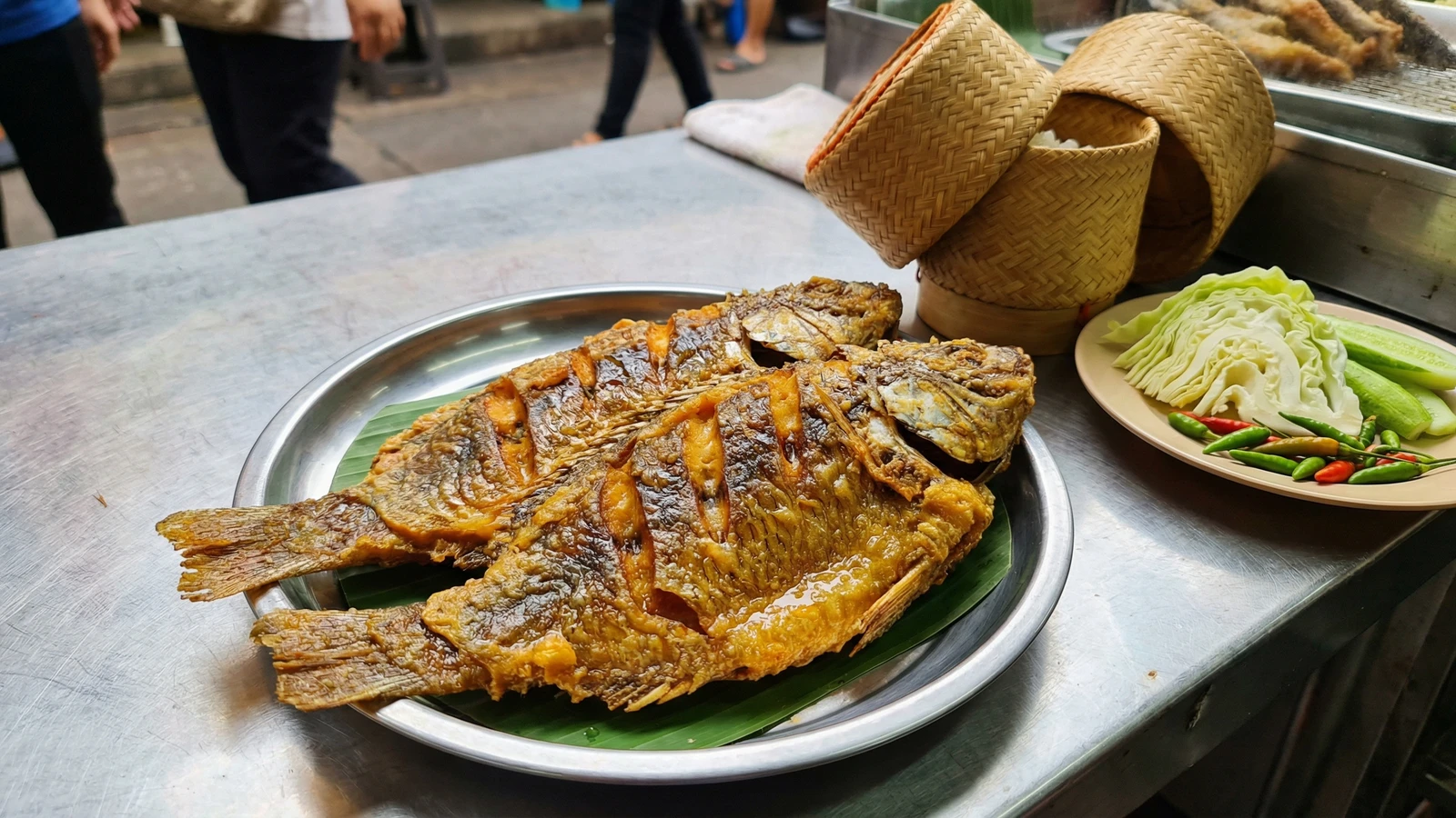 Fried Fermented Fish (Pla Som Tod)