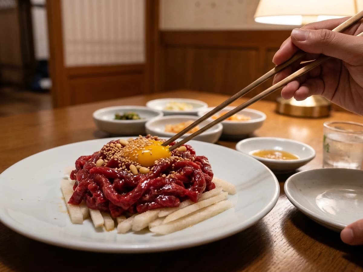 Yukhoe (Seasoned Raw Beef) - Chef Jeong-sun