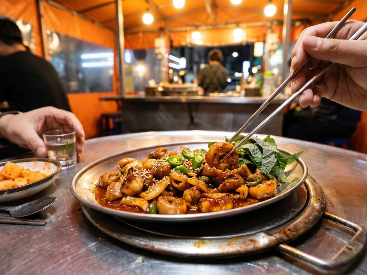 Daechang-bokkeum (Spicy Pork Large Intestine Stir-Fry) - Chef Jeong-sun