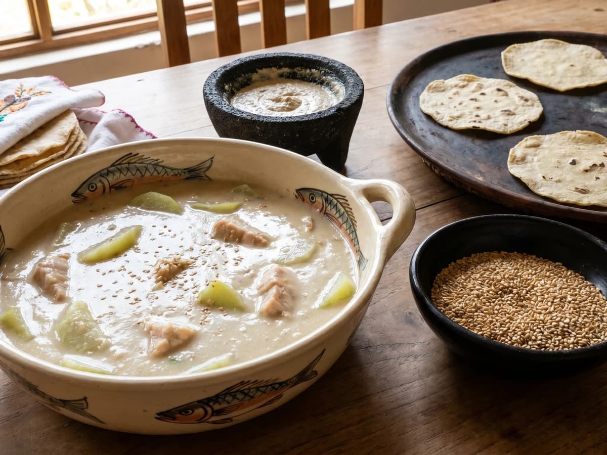 White P'urhépecha Atápakua (Atápakua Blanca con Ajonjolí) - Chef Lupita