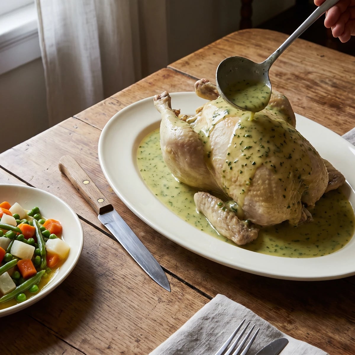 Poularde à la Chivry