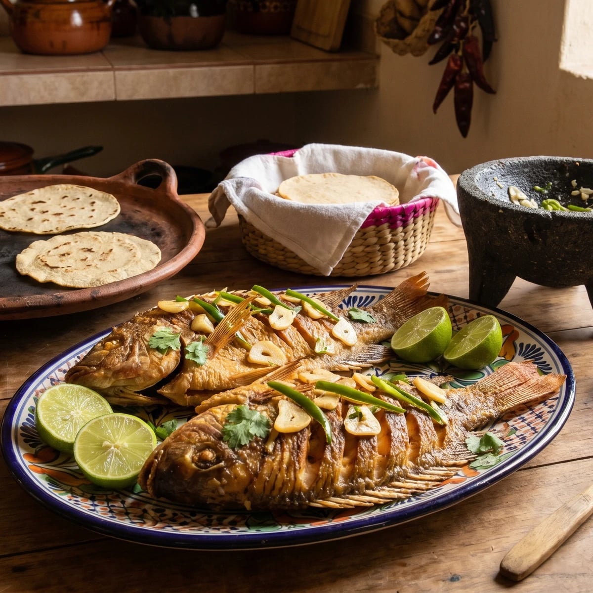 Lerma River Pan-Fried Tilapia (Mojarras del Lerma al Ajo)