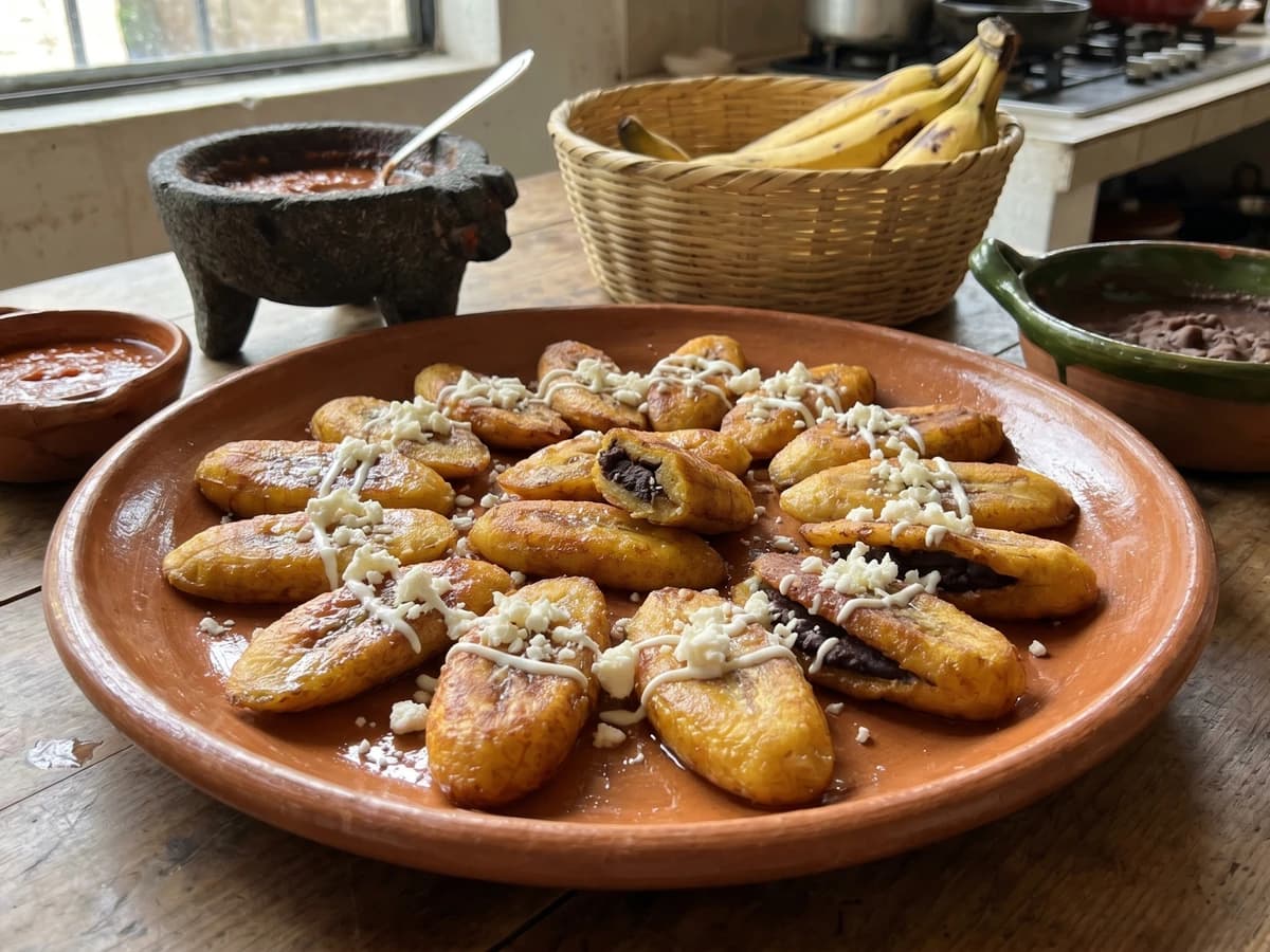 Plátanos Rellenos de Frijol Guerrerenses - Chef Lupita